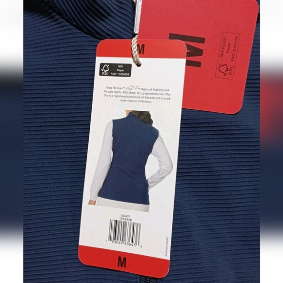NWT Greg Norman Ribbed Vest Womens- Pockets - Navy M - Picture 5 of 6